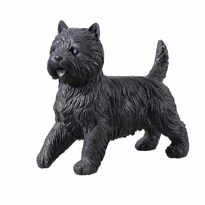 Cairn Terrier Statue Black Life Size Home Decor Garden Yard Statue