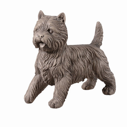 Cairn Terrier Garden Statue Gray Life Size Home Yard Decor