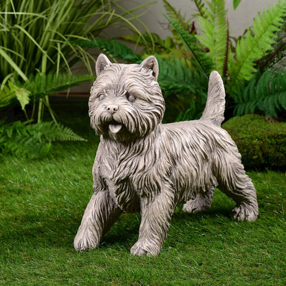 Cairn Terrier Garden Statue Gray Life Size Home Yard Decor