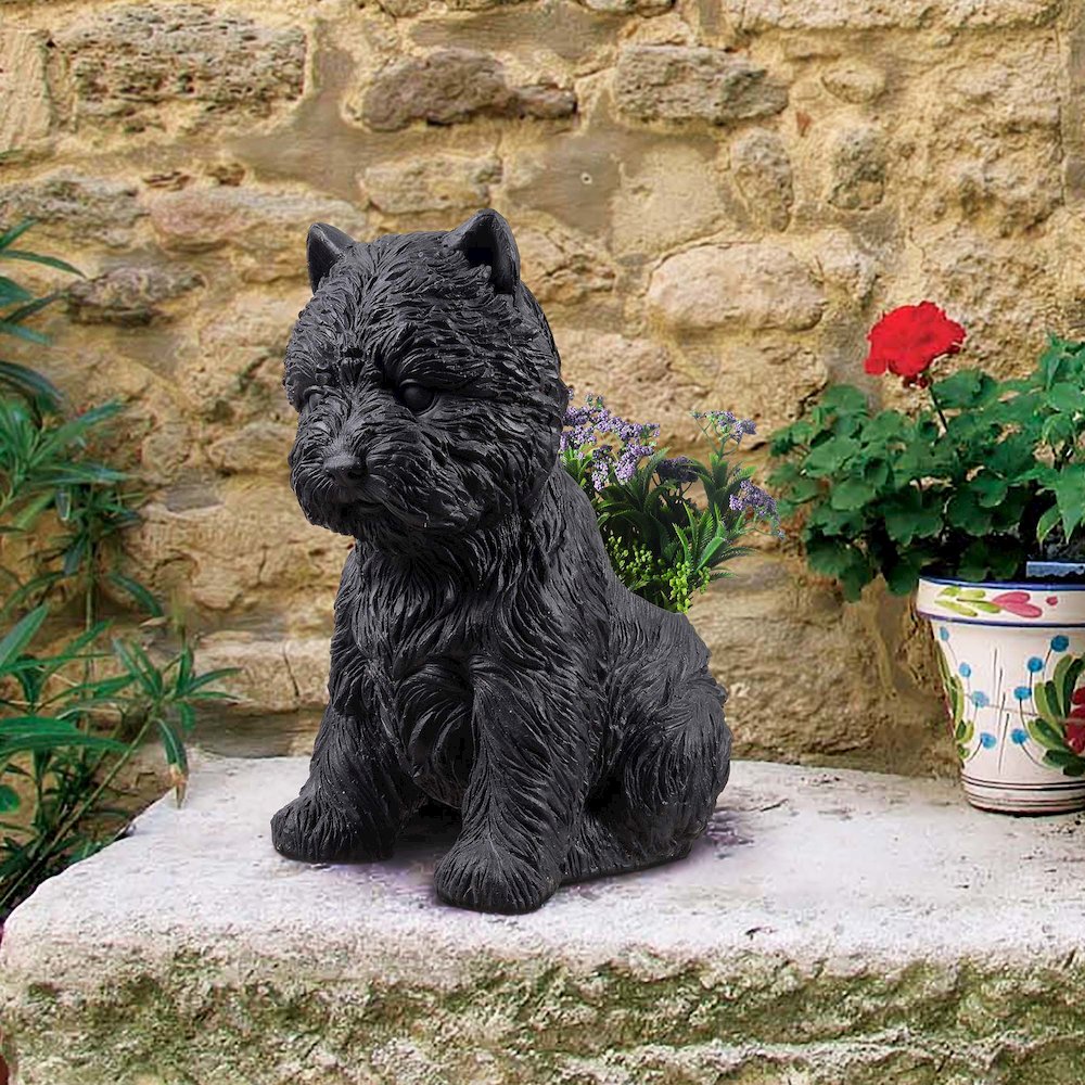 Terrier Flower Planter Black Plant Pot