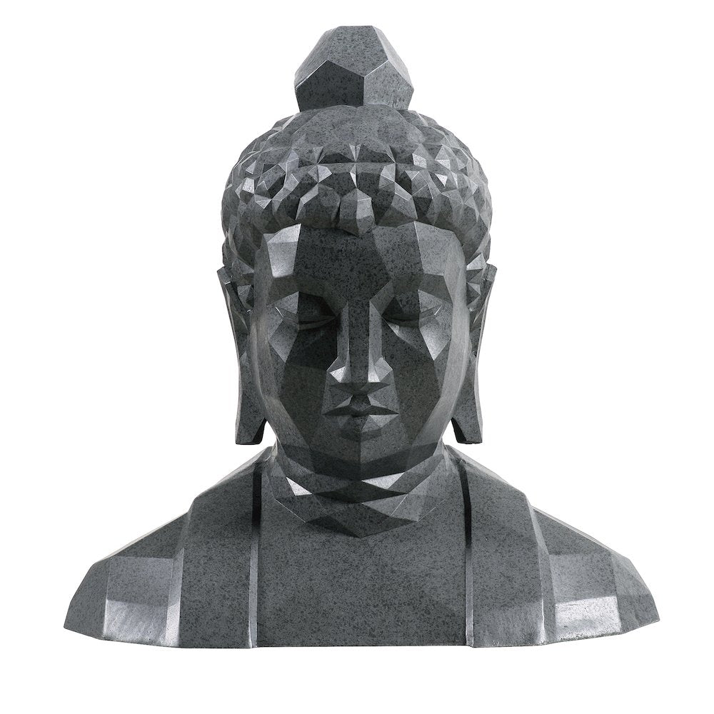 Geometric Buddha Head Garden Statue Modern Style Home Decor