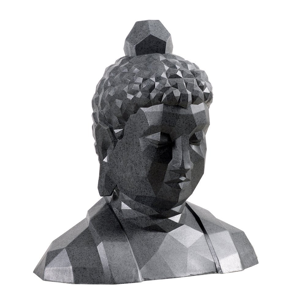Geometric Buddha Head Garden Statue Modern Style Home Decor
