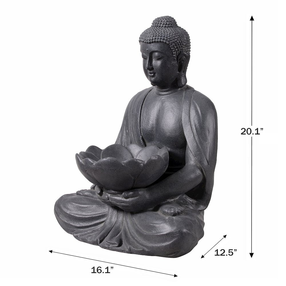 Meditating Buddha With Lotus Planter