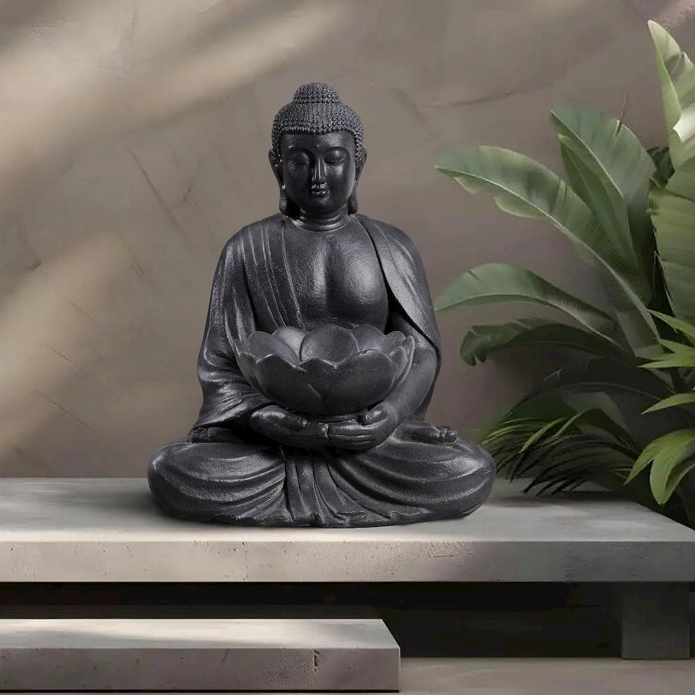 Meditating Buddha With Lotus Planter
