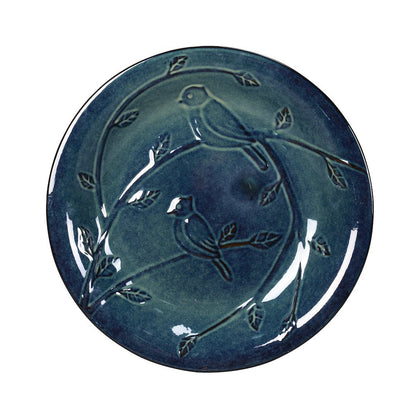 Ceramic Birdbath - Ocean Blue Serenity
