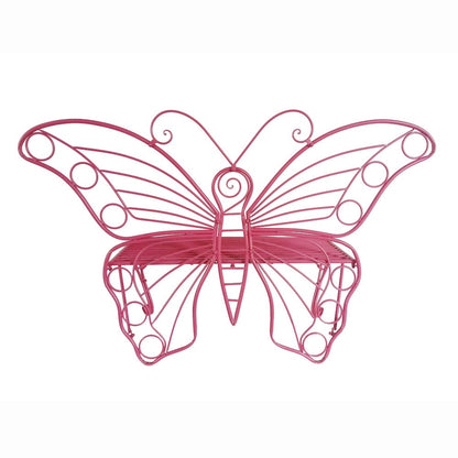 Pink Metal Butterfly Bench: Enchanting Outdoor Charm