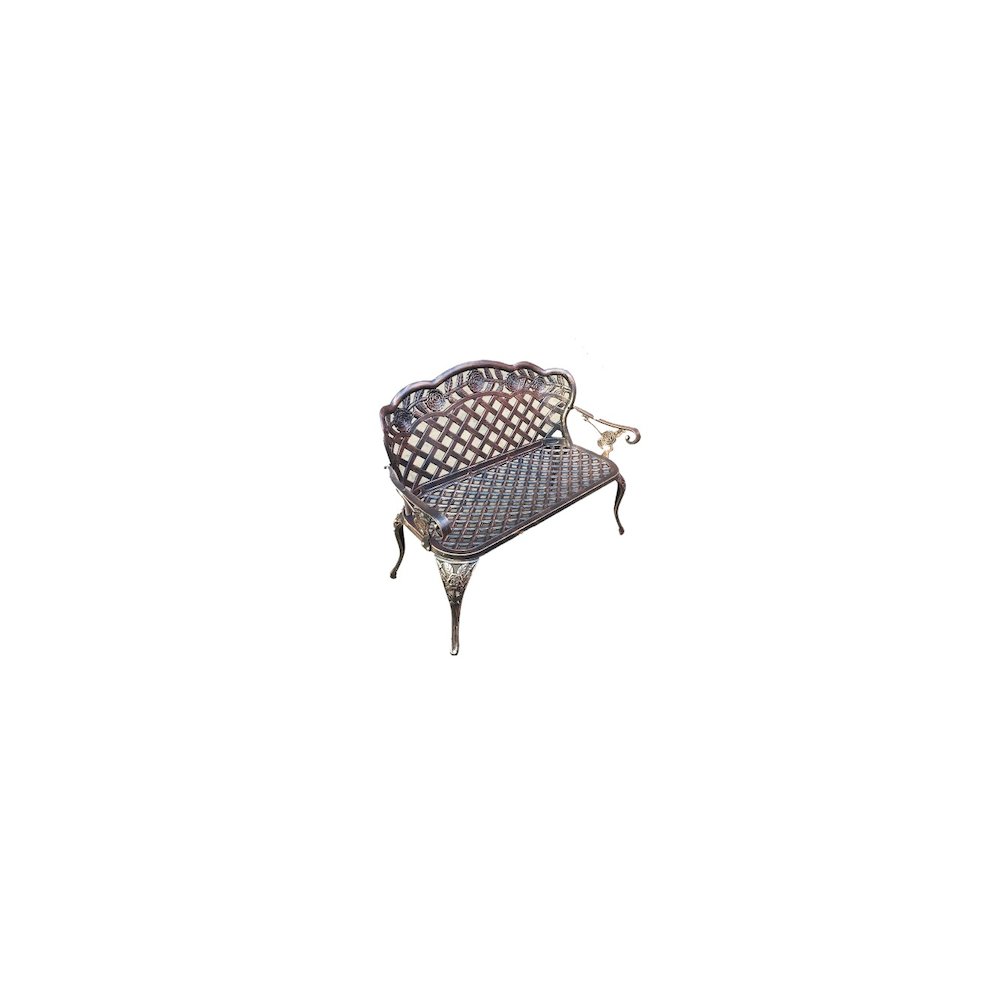 Garden Bench Bronze Colour - Lattice Design 42.5 Inch Long