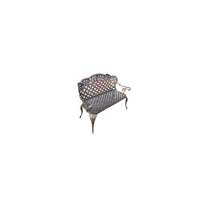 Garden Bench Bronze Colour - Lattice Design 42.5 Inch Long