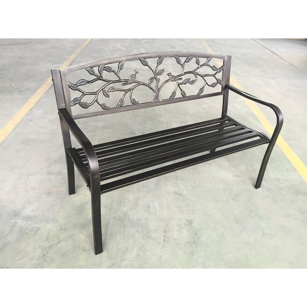 Bronze Tree Garden Bench 50 Inch Long