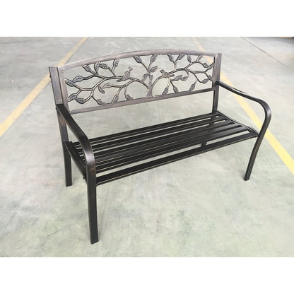 Bronze Tree Garden Bench 50 Inch Long