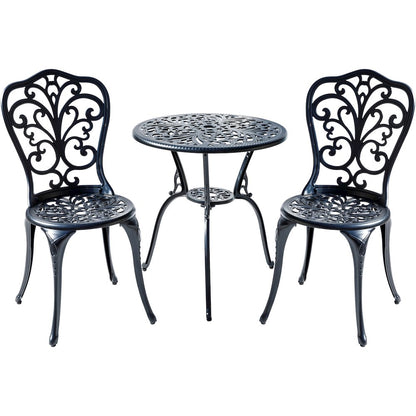 Understated Elegance- Black Cast Aluminium Bistro Set