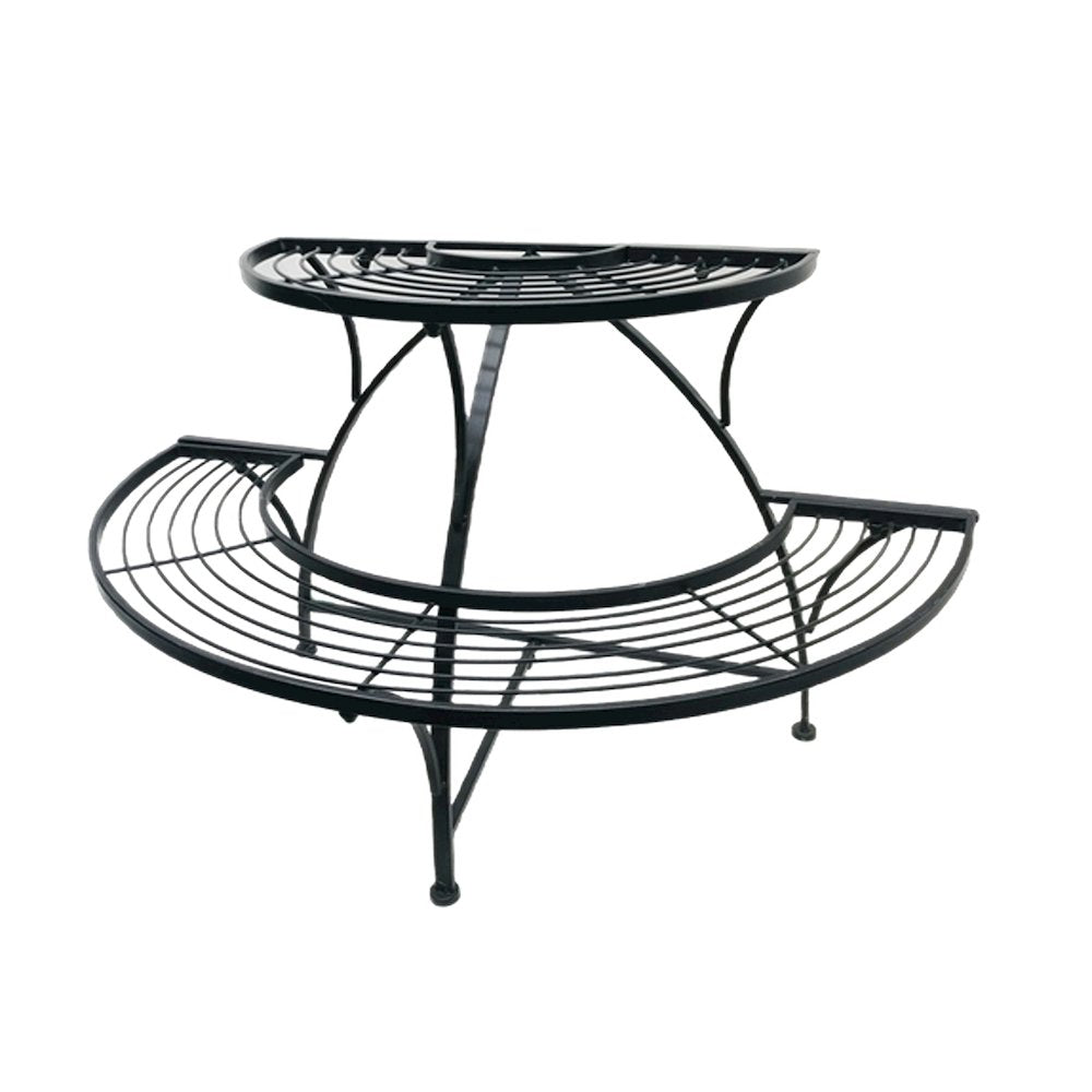 Black Semi-Circle Plant And Display Stand