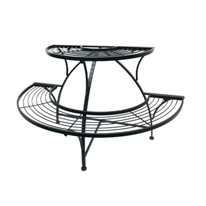 Black Semi-Circle Plant And Display Stand