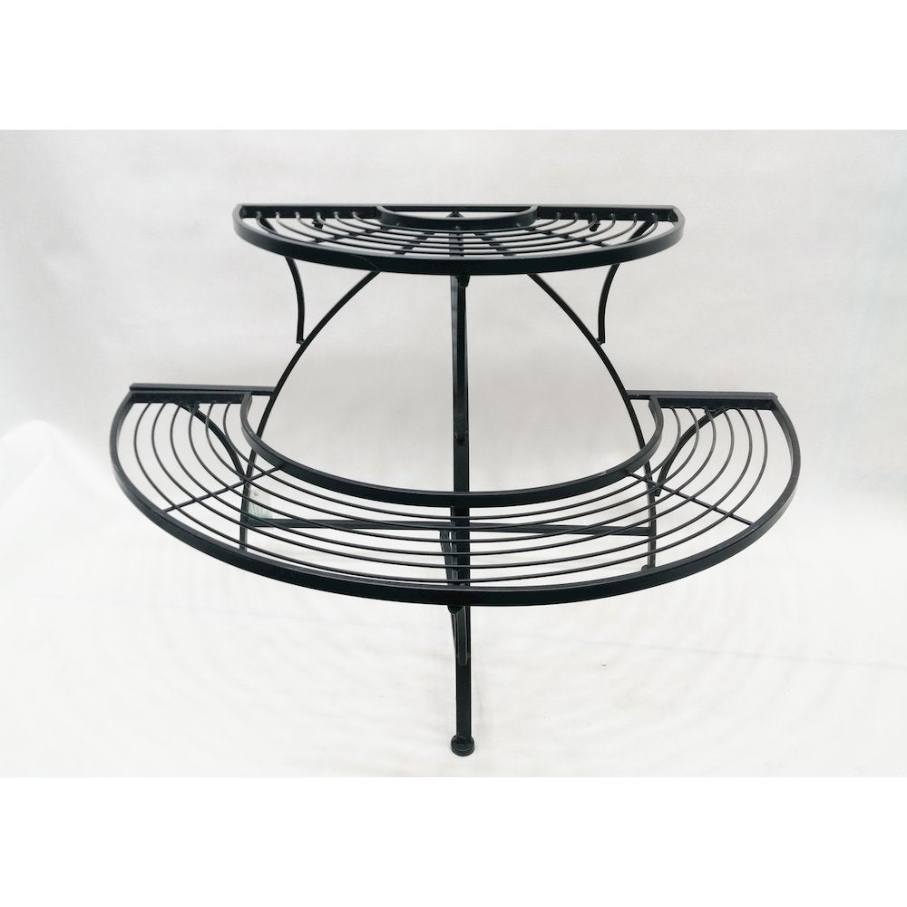 Black Semi-Circle Plant And Display Stand