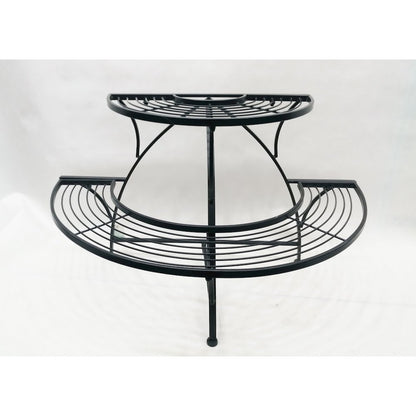 Black Semi-Circle Plant And Display Stand