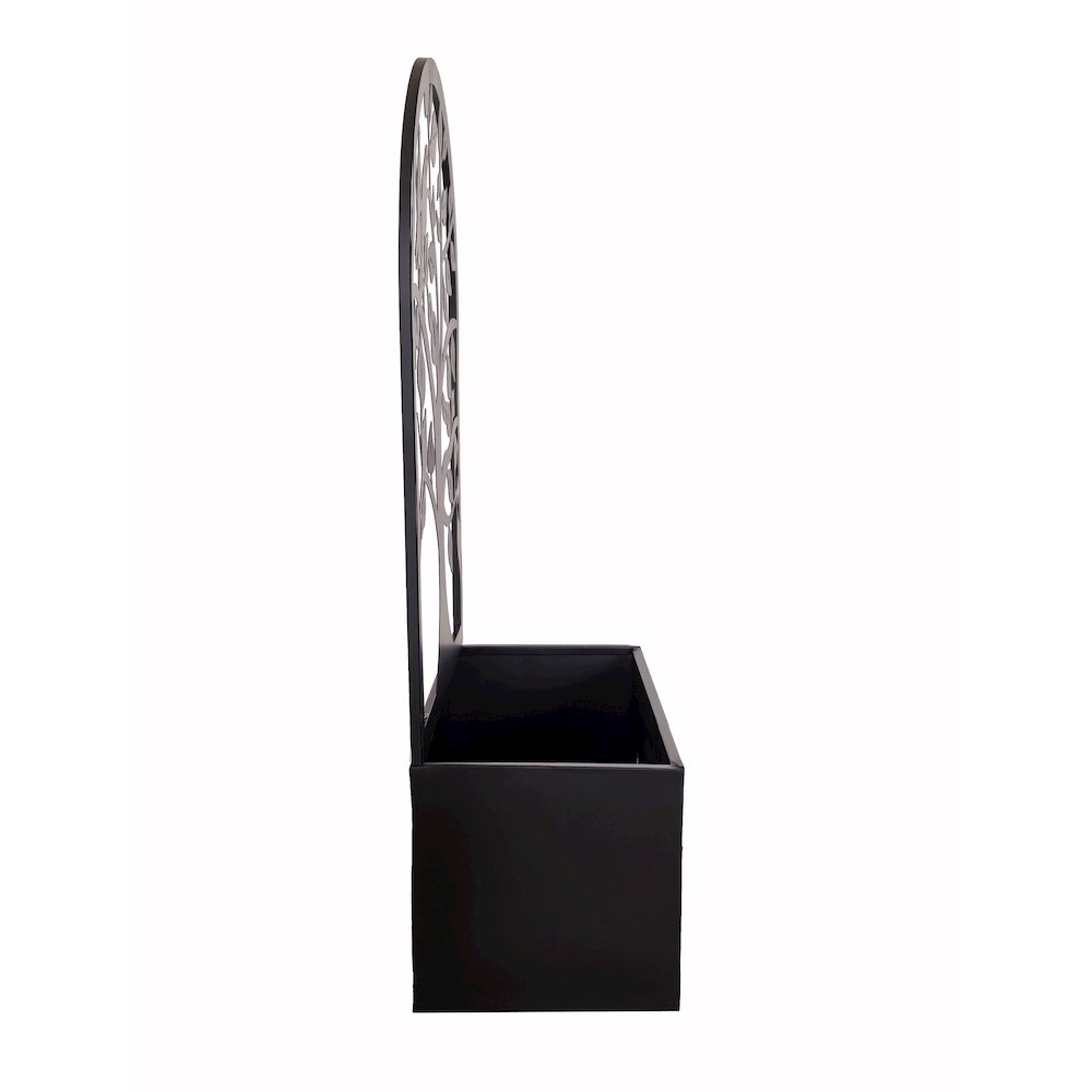 Garden Hanging Planter Black Metal Wall Decor