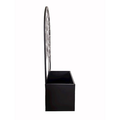 Garden Hanging Planter Black Metal Wall Decor