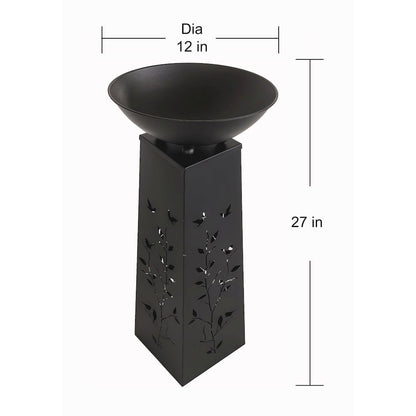 Solar Lighted Willow Branch Metal Planter Holder