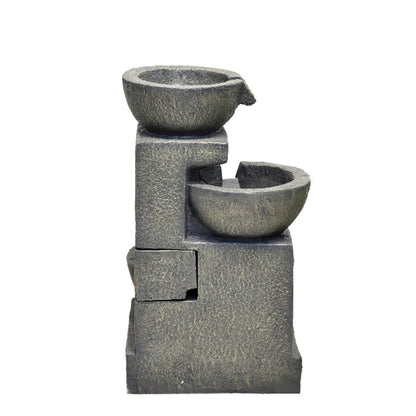 3 Bowl Fountain W/2 Warm White LEDs