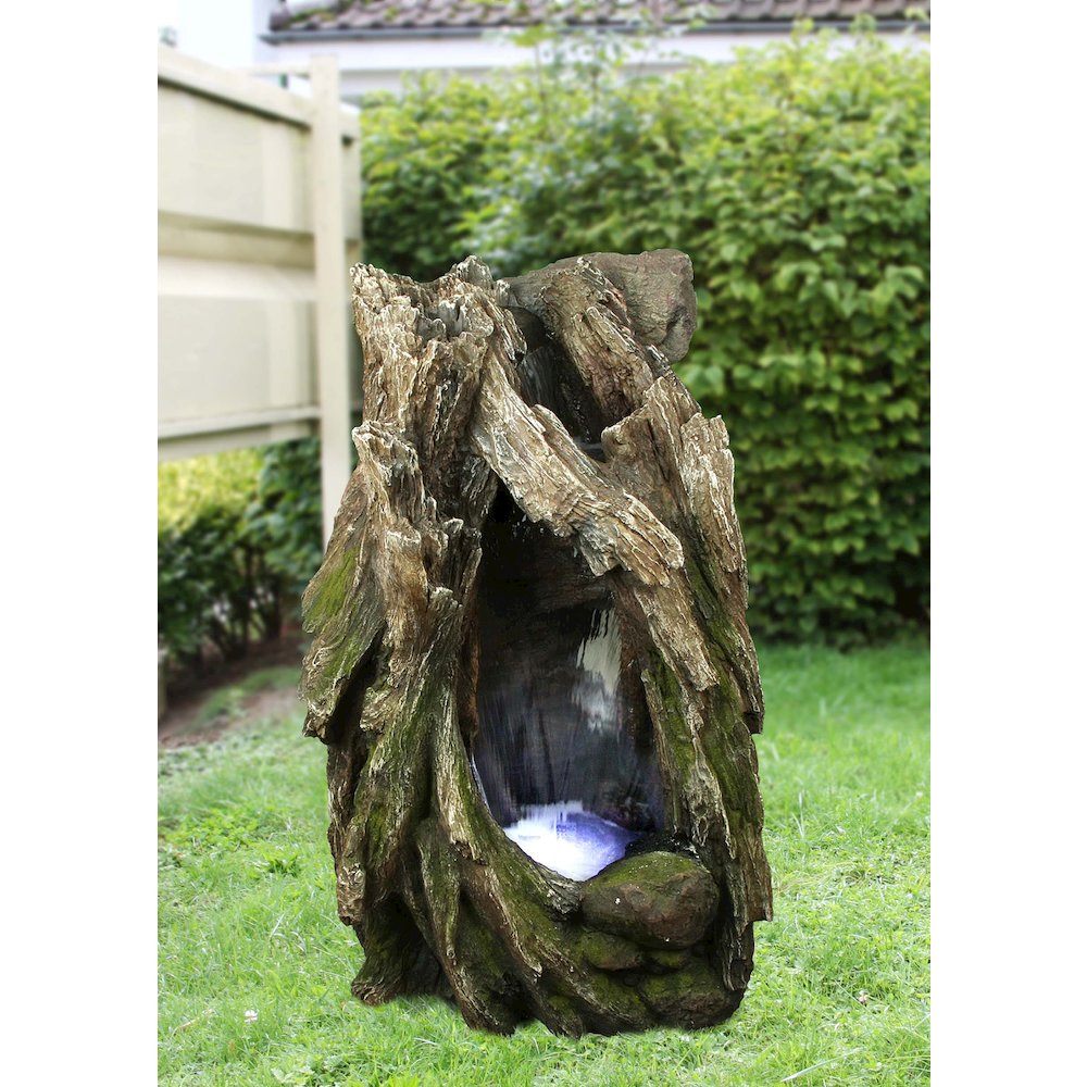 Tree Trunk Fountain W/LED