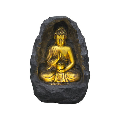 Golden Buddha Fountain Indoor W/LEDs