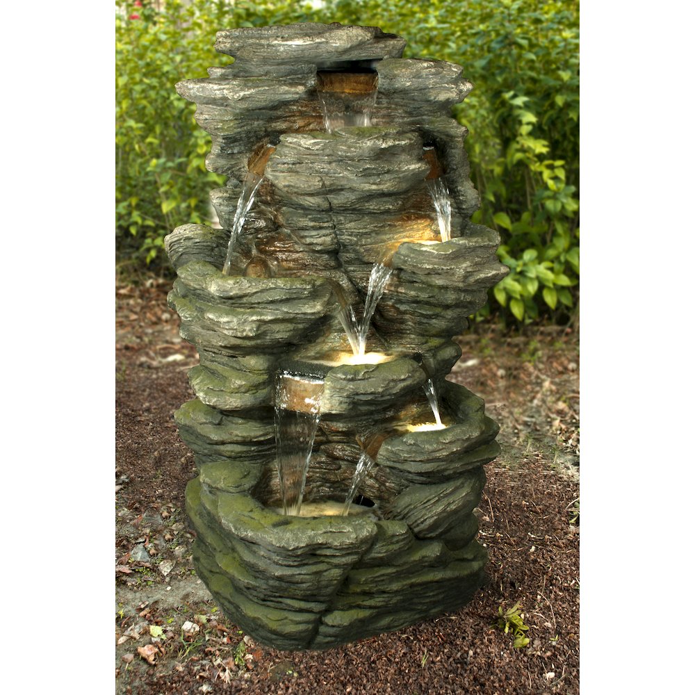 Rock Multi Level Fountain with LED