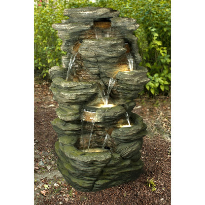 Rock Multi Level Fountain with LED