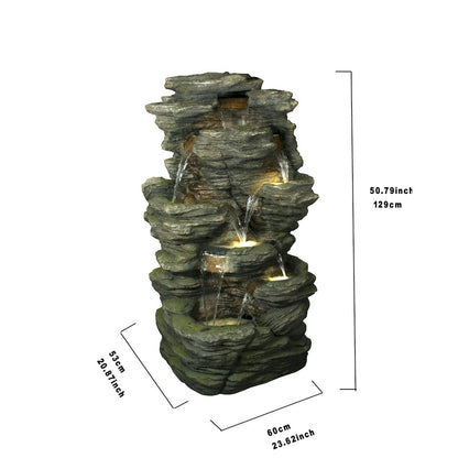 Rock Multi Level Fountain with LED