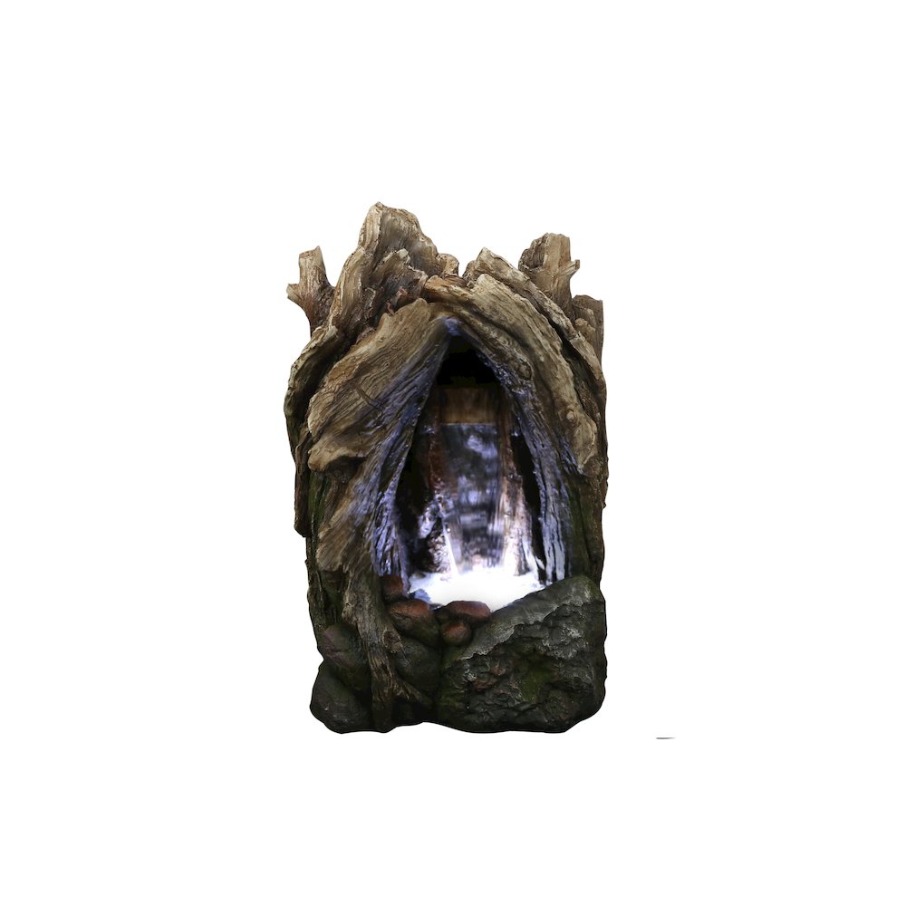 Treetrunk Waterfall Fountain with LED