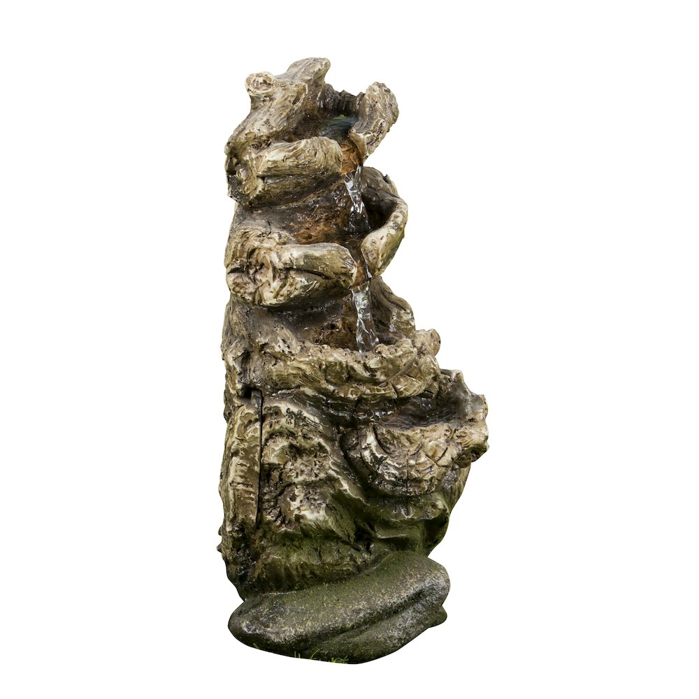 Multi Level Logs Fountain W/LED