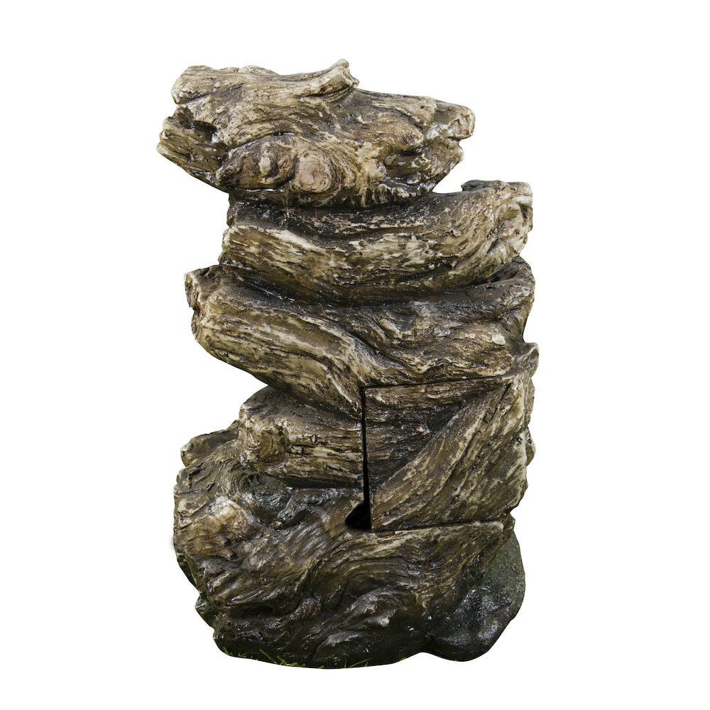 Multi Level Logs Fountain W/LED