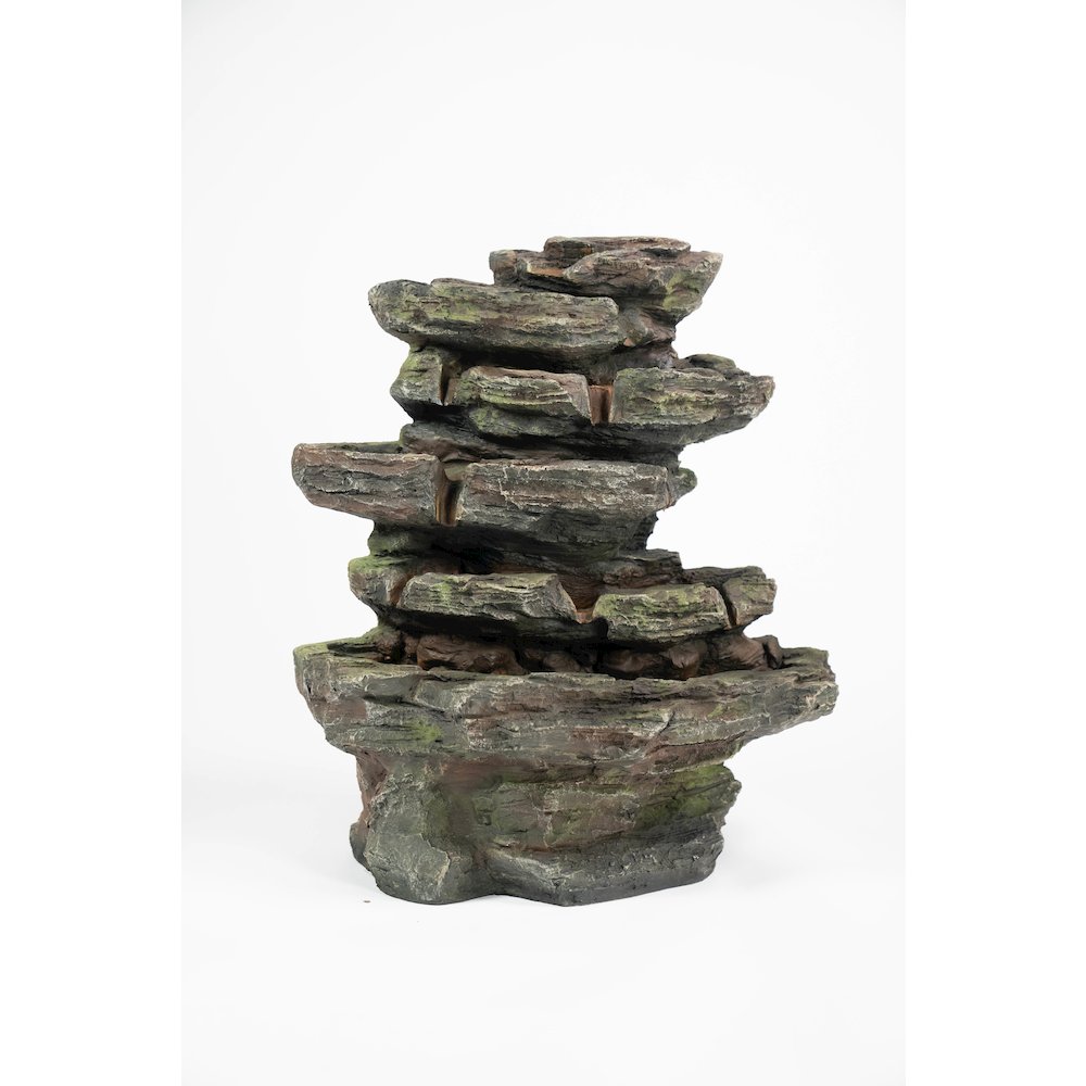 Multi-Level Stone Fountain with 9 LED Lights