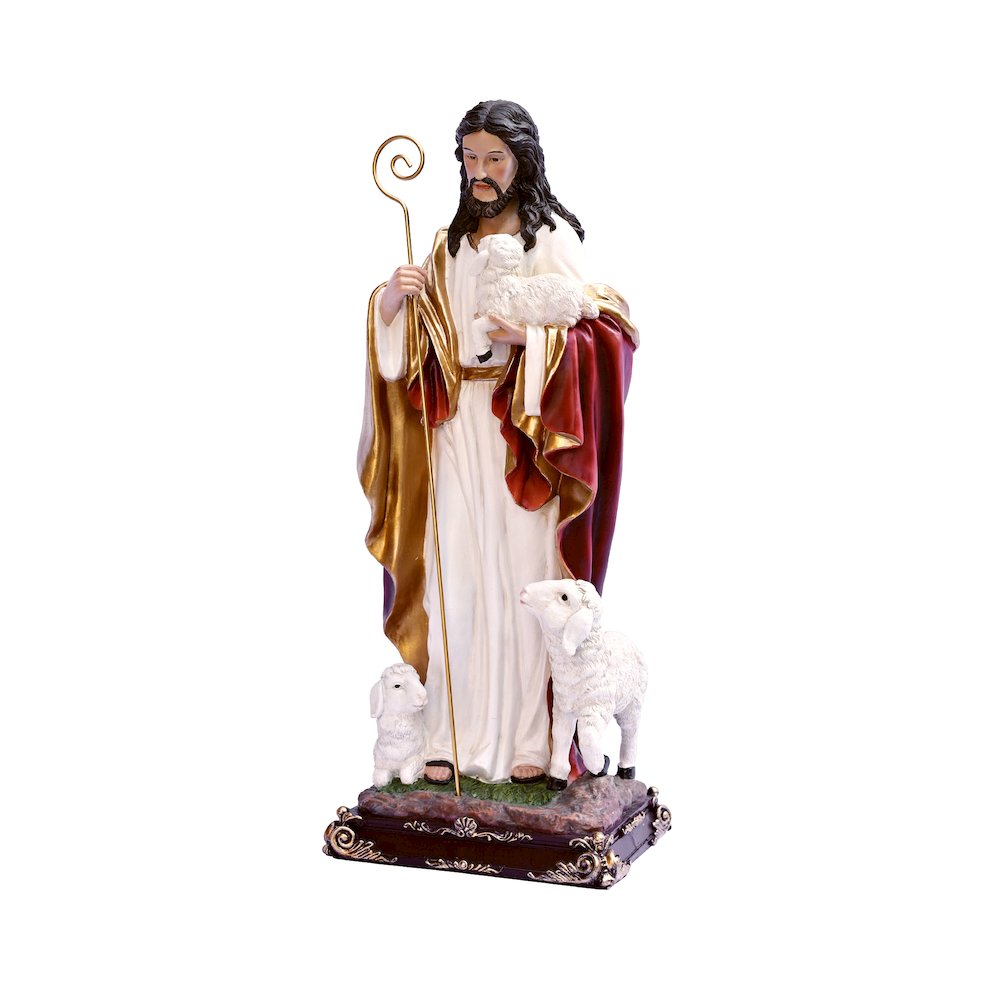 24in Good Shepherd Figure Religious Decor Indoor/Outdoor