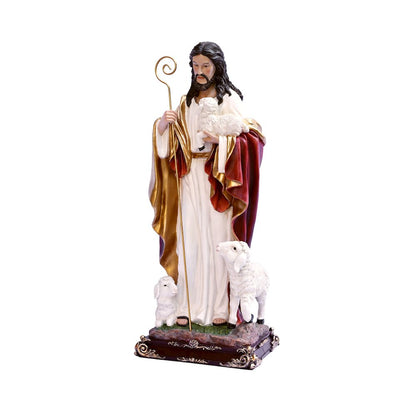 24in Good Shepherd Figure Religious Decor Indoor/Outdoor