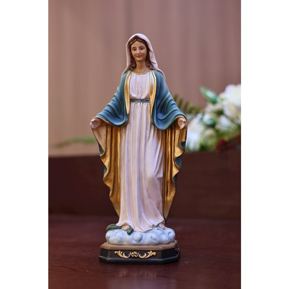 24in Virgin Mary Figure Statue Religious Decor Indoor/Outdoor