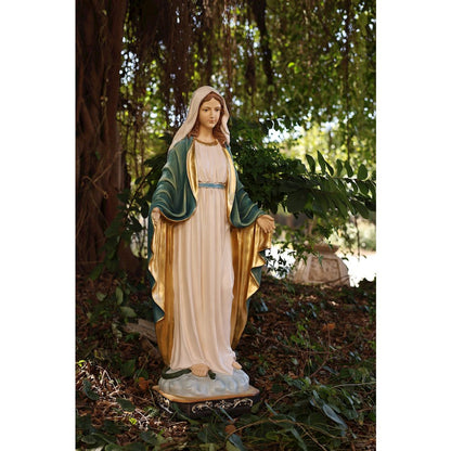 39in Virgin Mary Figure Statue Religious Decor Indoor/Outdoor