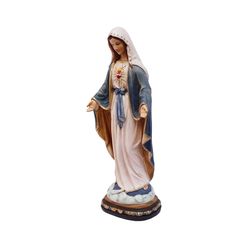 12 in Sacred Heart Mary Statue Open Hands Religious Decor