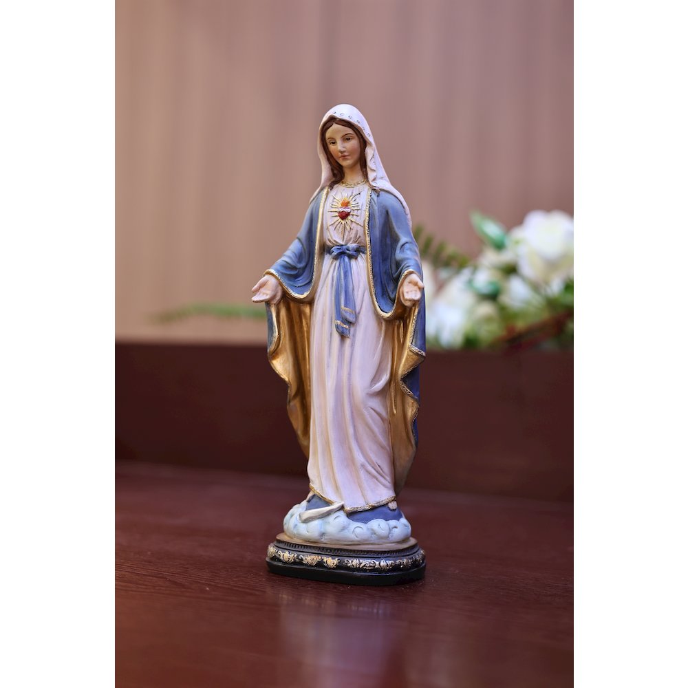 12 in Sacred Heart Mary Statue Open Hands Religious Decor