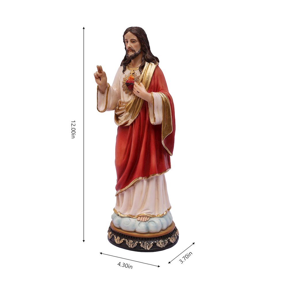 12 in Sacred Heart of Jesus Statue Religious Decor