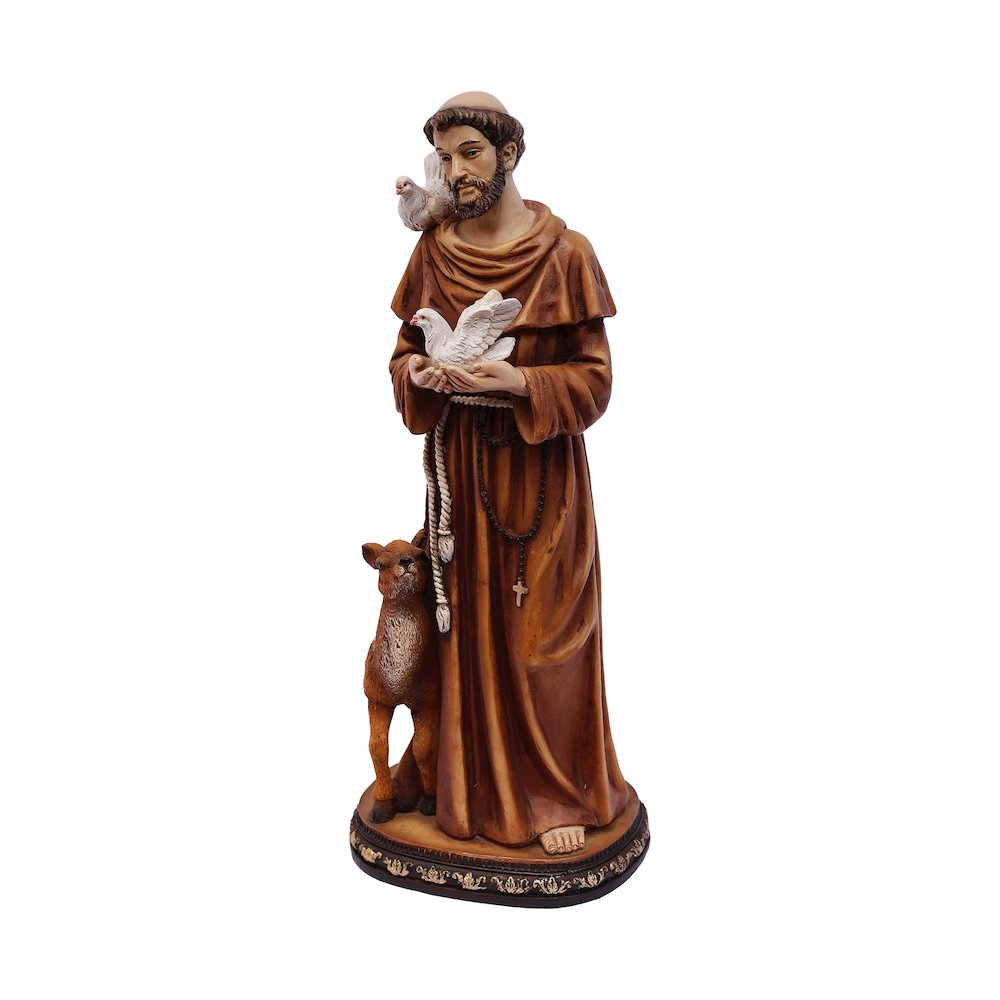 12in St. Francis of Assis Statue Religious Decor