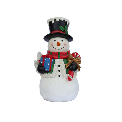 Snowman Statue LED Lights Lighted Christmas Decor Battery Operated Indoor Only