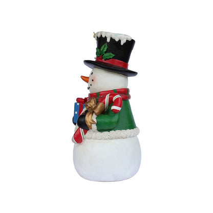 Snowman Statue LED Lights Lighted Christmas Decor Battery Operated Indoor Only