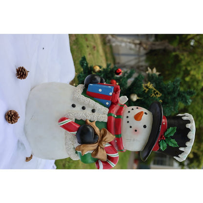 Snowman Statue LED Lights Lighted Christmas Decor Battery Operated Indoor Only