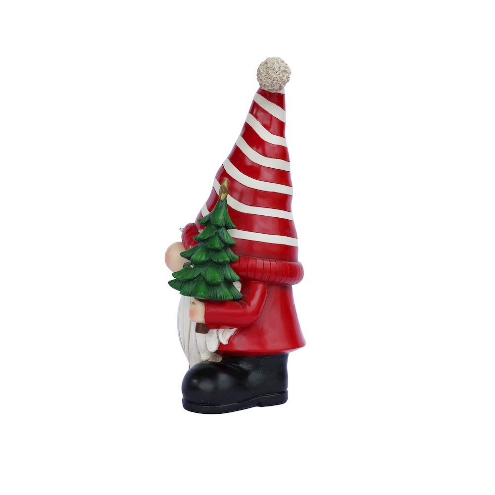 Santa Holding Christmas Tree Lighted Christmas Decor Battery Operated Indoor
