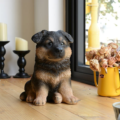 10" German Shepherd Puppy Statue