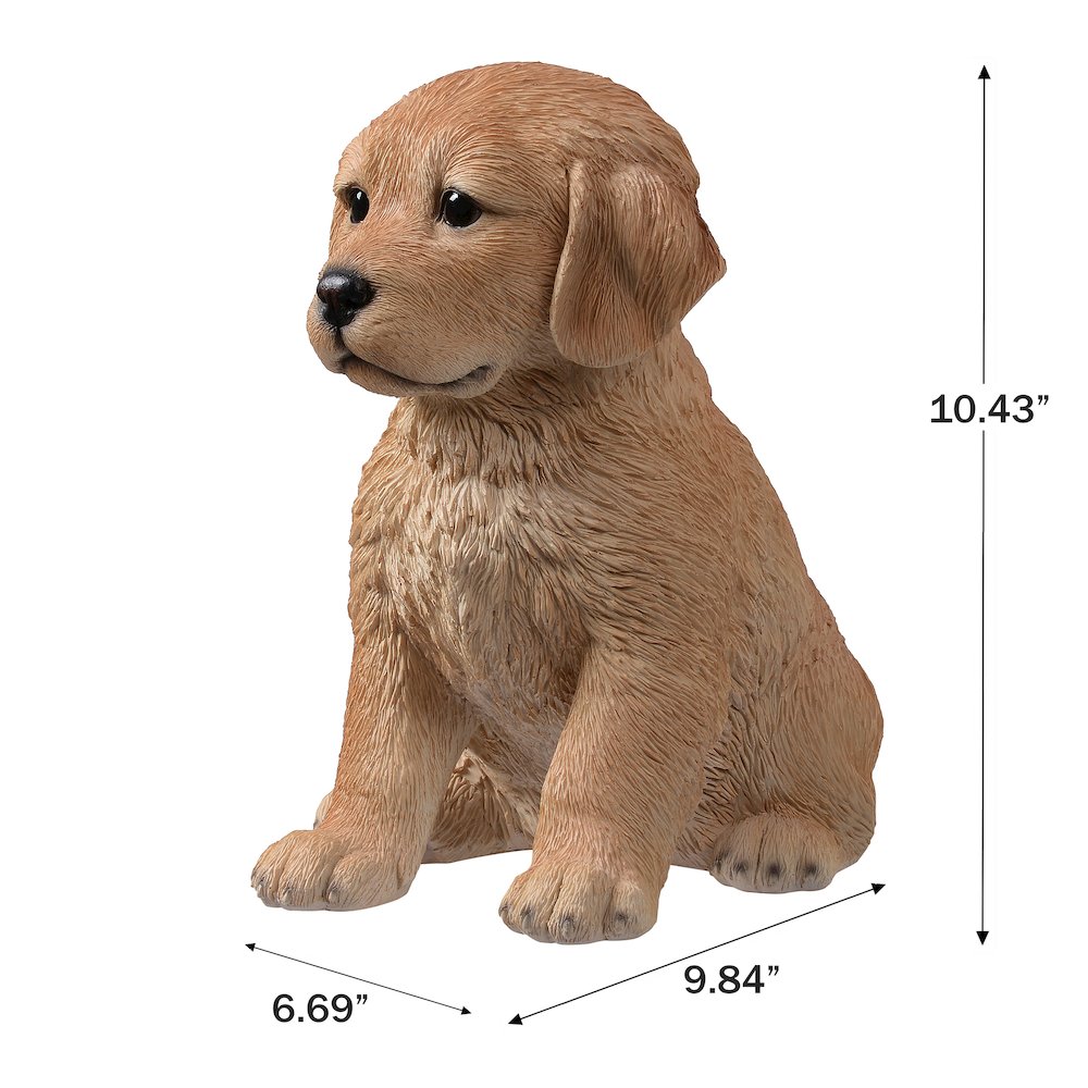 10" Golden Retreiver Puppy Statue