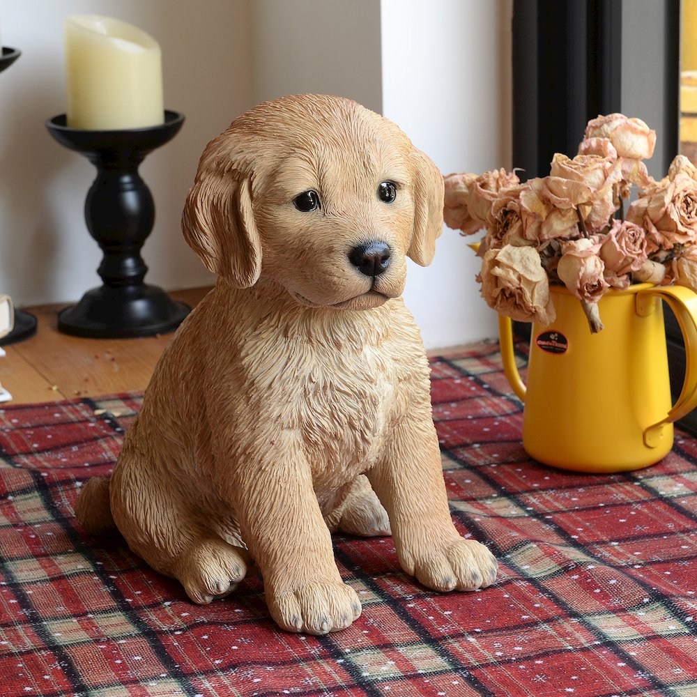 10" Golden Retreiver Puppy Statue