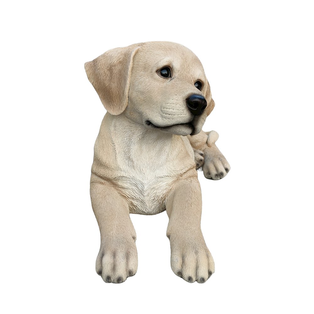 Golden Dreams: Lying Yellow Labrador Polyresin Figurine