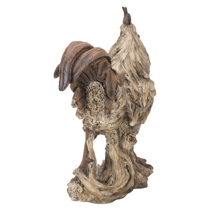 Driftwood Standing Rooster Statue