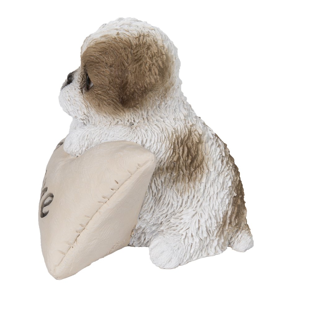 Brown & White Shih Tzu W/Welcome Sign